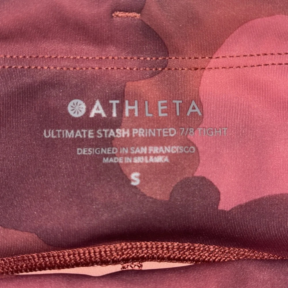Athleta Ultimate Stash Pink Camo Printed 7/8 Tight, Size S - Picture 11 of 16